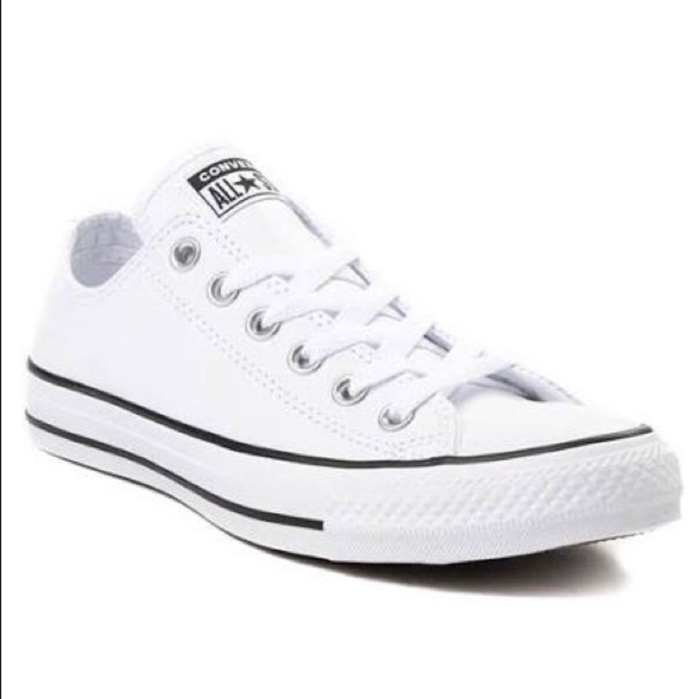 White leather converse.